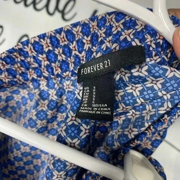 NWOT Forever 21 Boho Blue Shorts - Picture 4 of 6